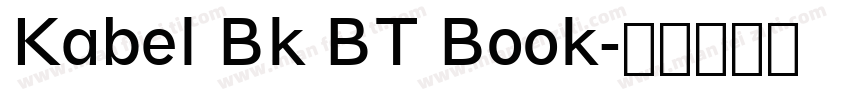 Kabel Bk BT Book字体转换